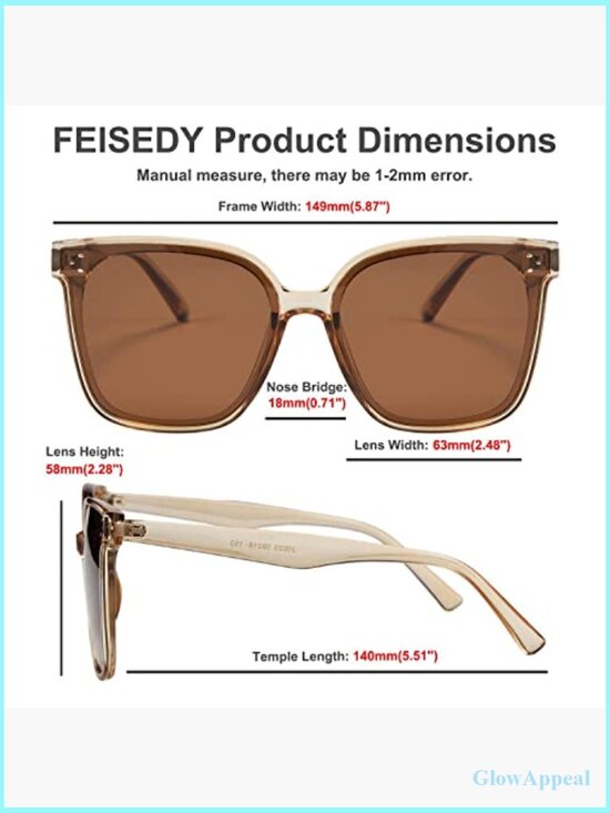 Oversized Polarized Square Sunglasses UV400 Protection outdoor daily